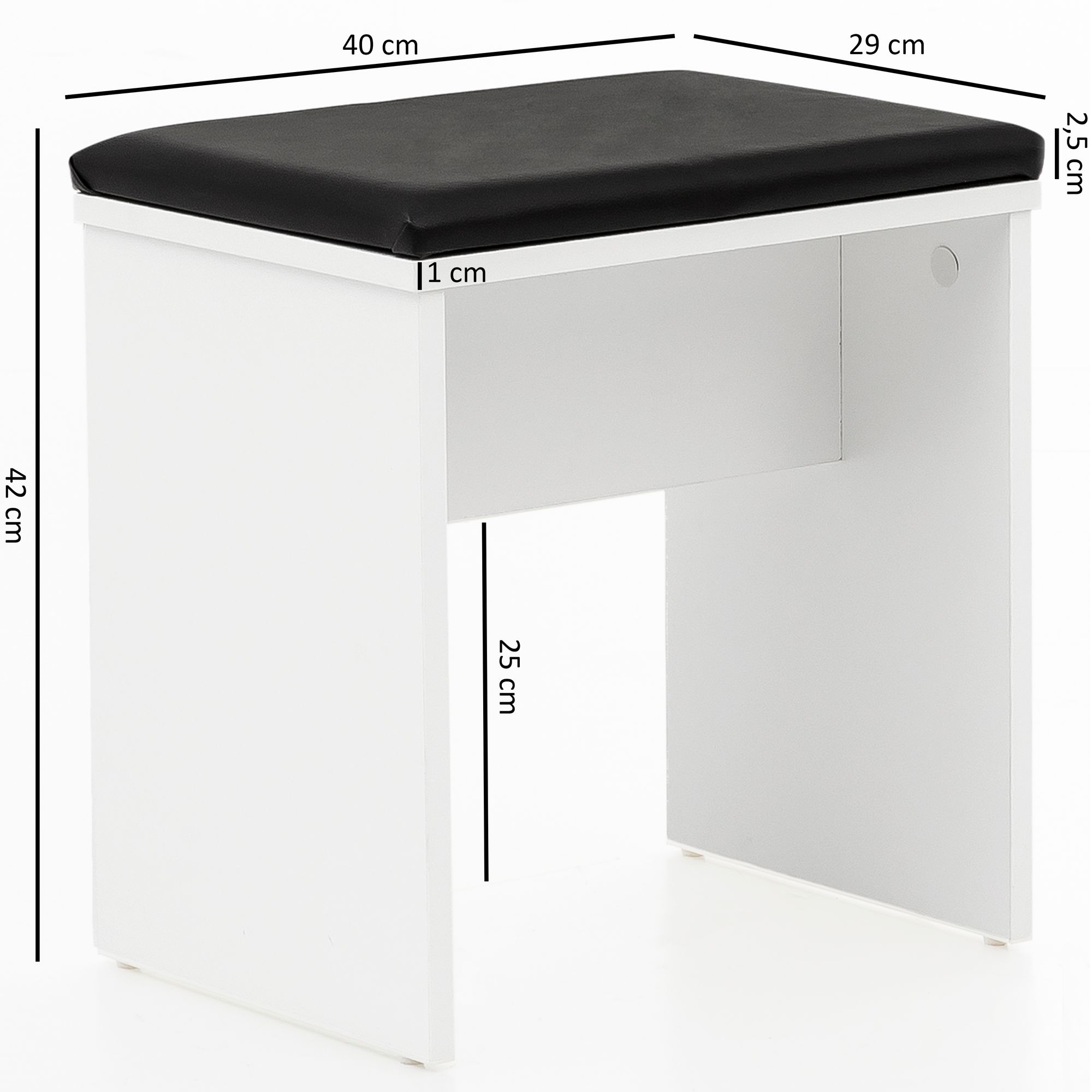 Schminktisch Hjallerup Weiß 60 × 40 × 81 cm