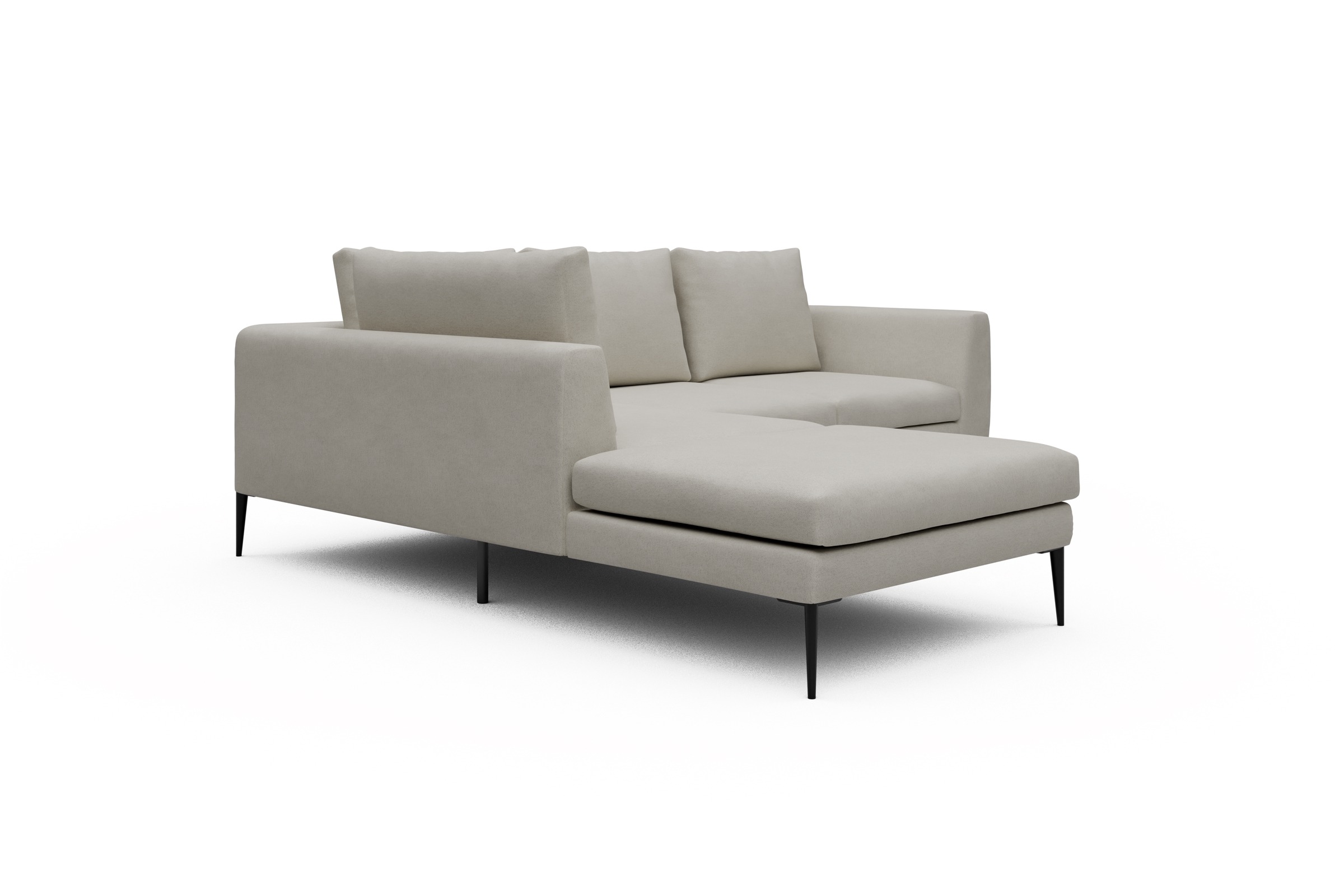 Ecksofa Paul Relax-Ecke links mit 2-Sitzer Denari-Clean-Beige