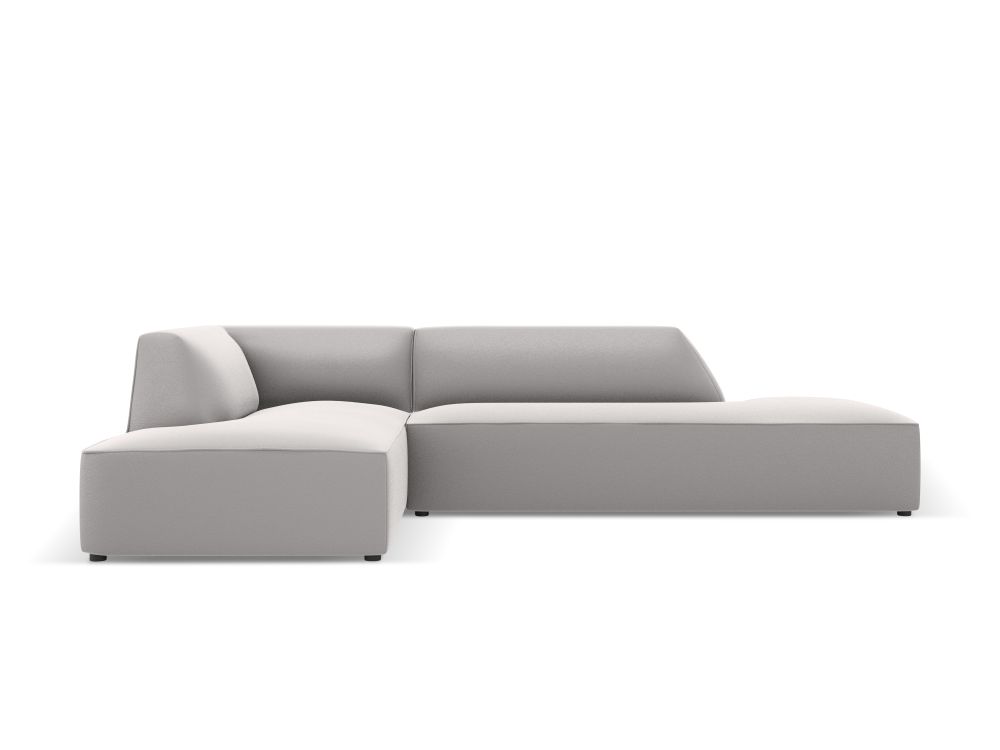 Cosmopolitan Design Ecksofa Siena 4-Sitzer offen Kunstleder Pacifico Hellgrau Links