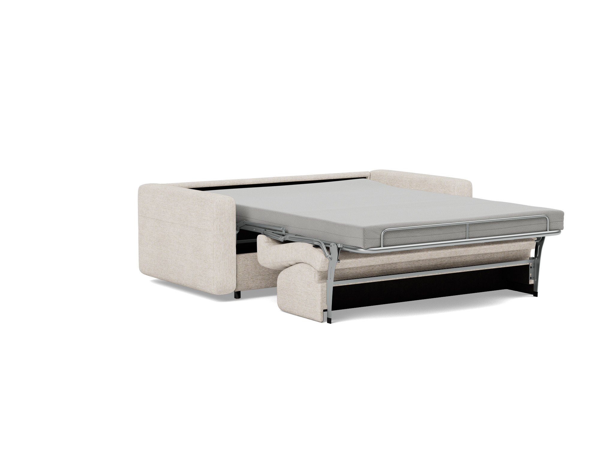 Schlafsofa Killian mit Memory-Matratze 140 Chenille Yuveno 470-Natural