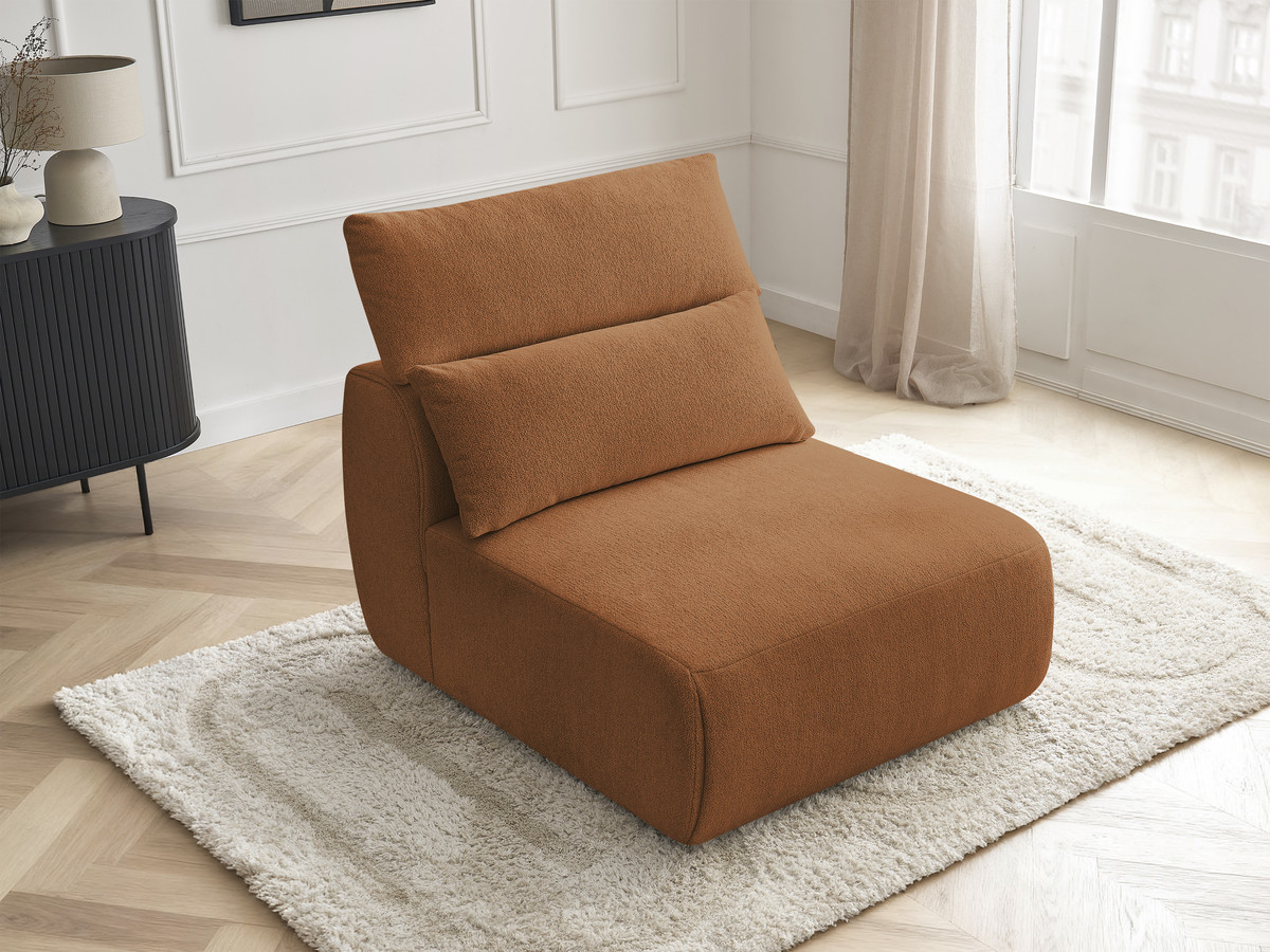 Bobochic Jana Sofamodul 1-Sitzer Melange-Stoff Orange