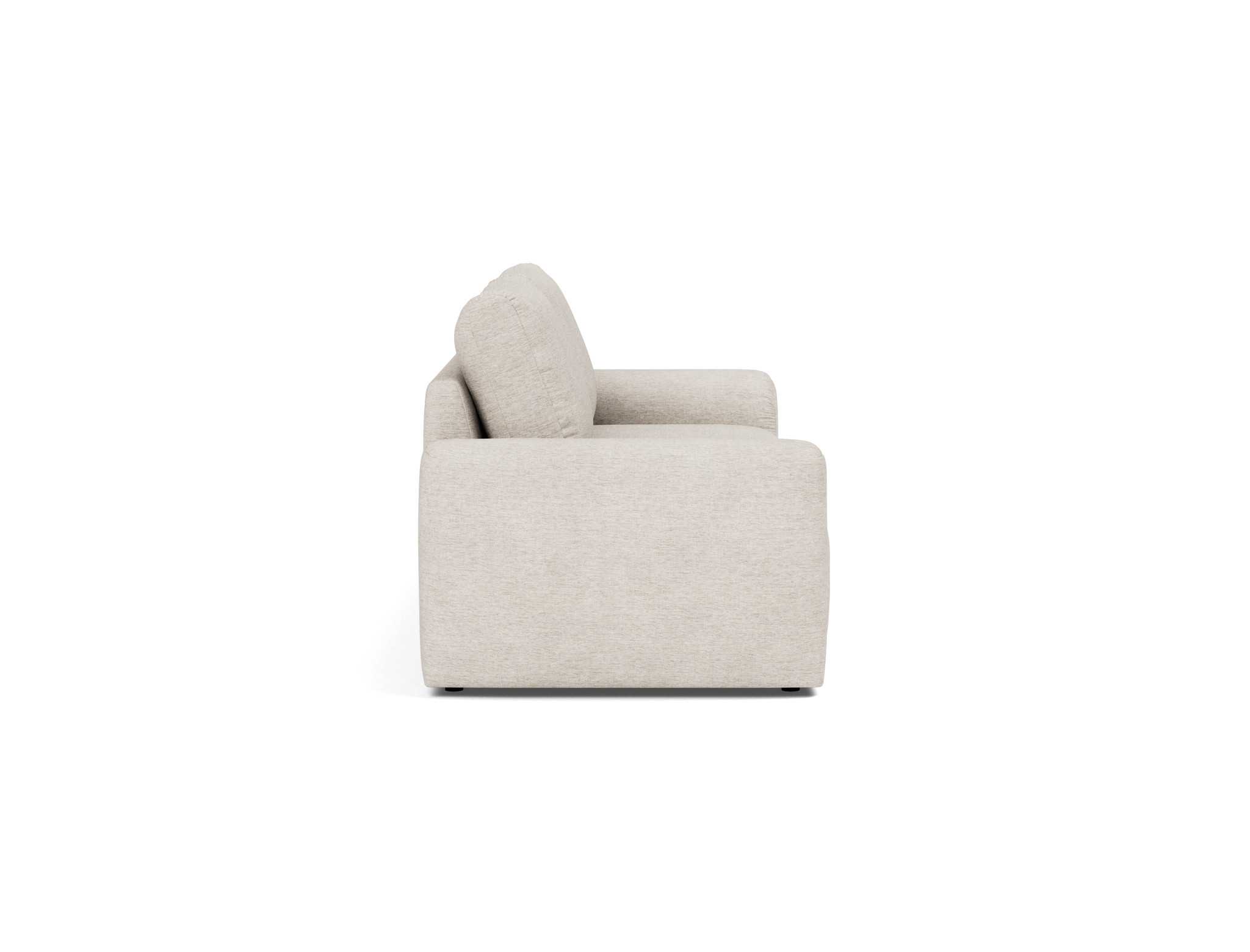 Schlafsofa Norum mit Chunky-Armlehnen Chenille Yuveno 470-Natural