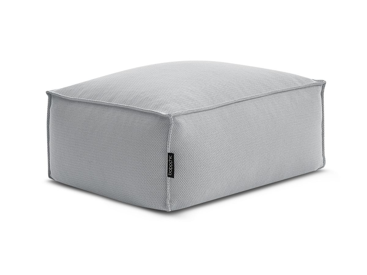 Bobochic Biarritz Pouf Melange-Stoff Grau