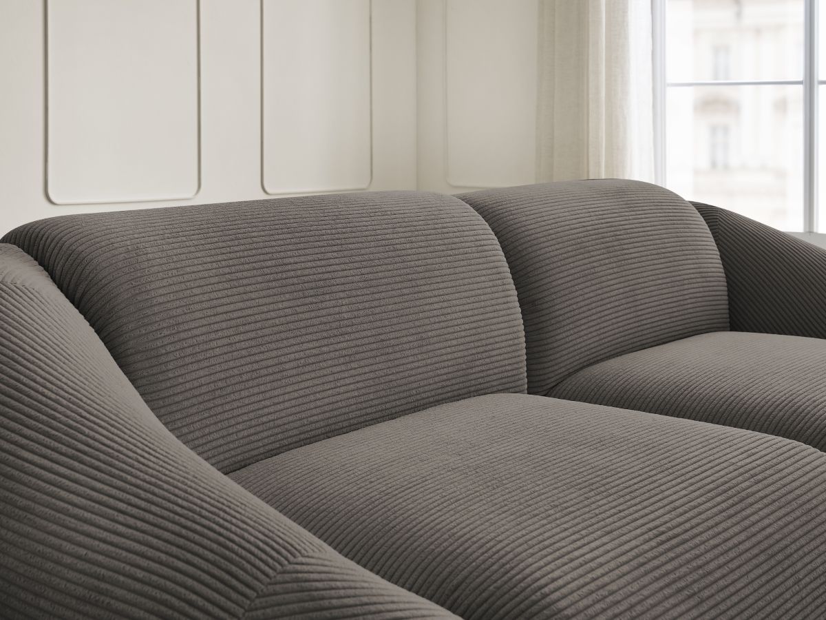 Bobochic Tina Sofa 3-Sitzer Cordsamt Taupe