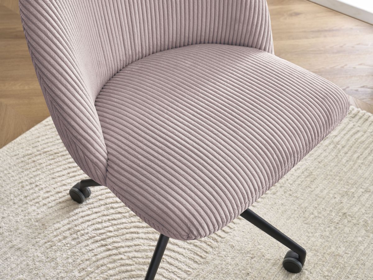 Bobochic Lalie Bürostuhl Cordsamt Rosa