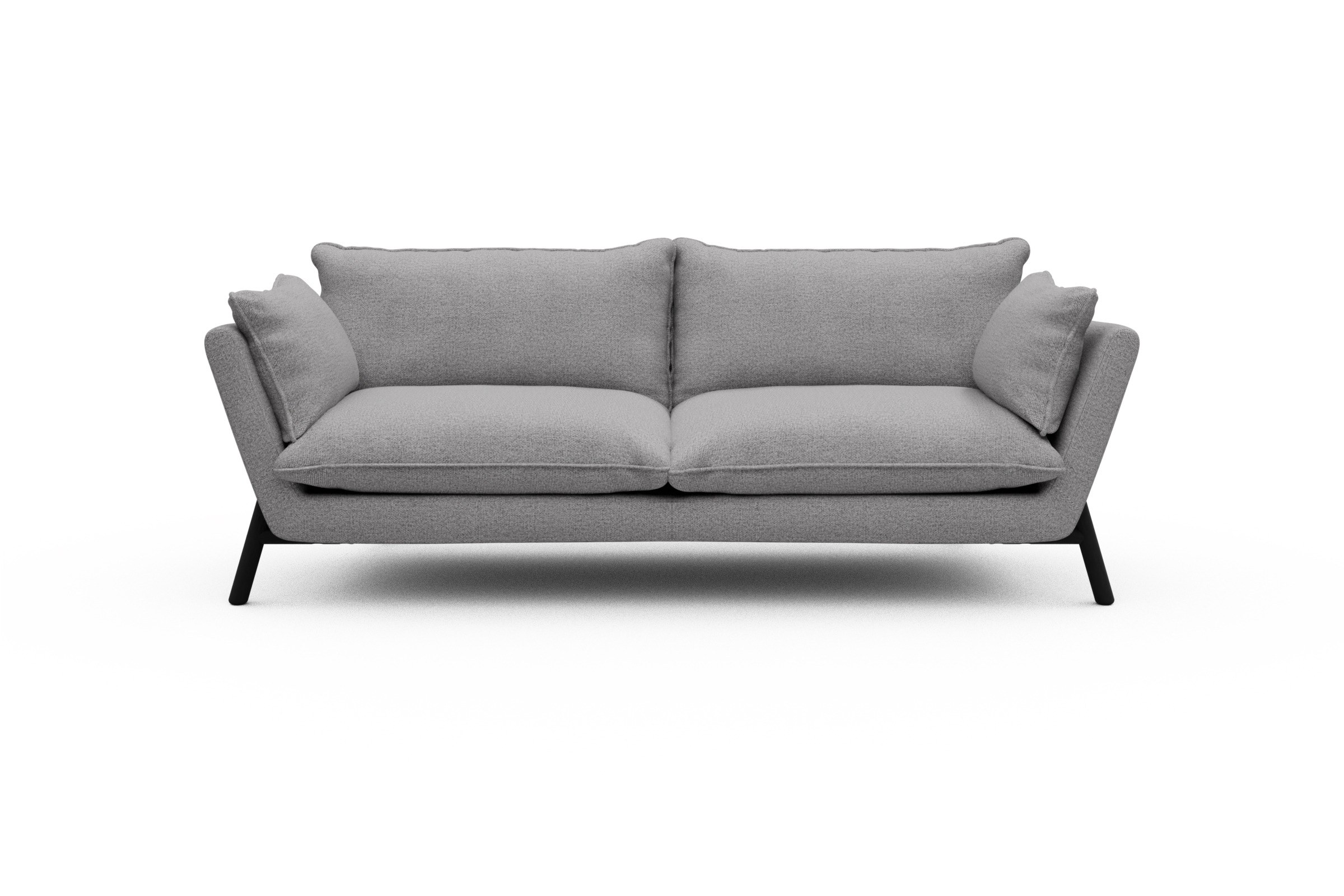 Skandi Home Sofa Emil PREMIUM 3-Sitzer Beinfarbe Eiche Schwarz Sama-Grey moebelfaktor