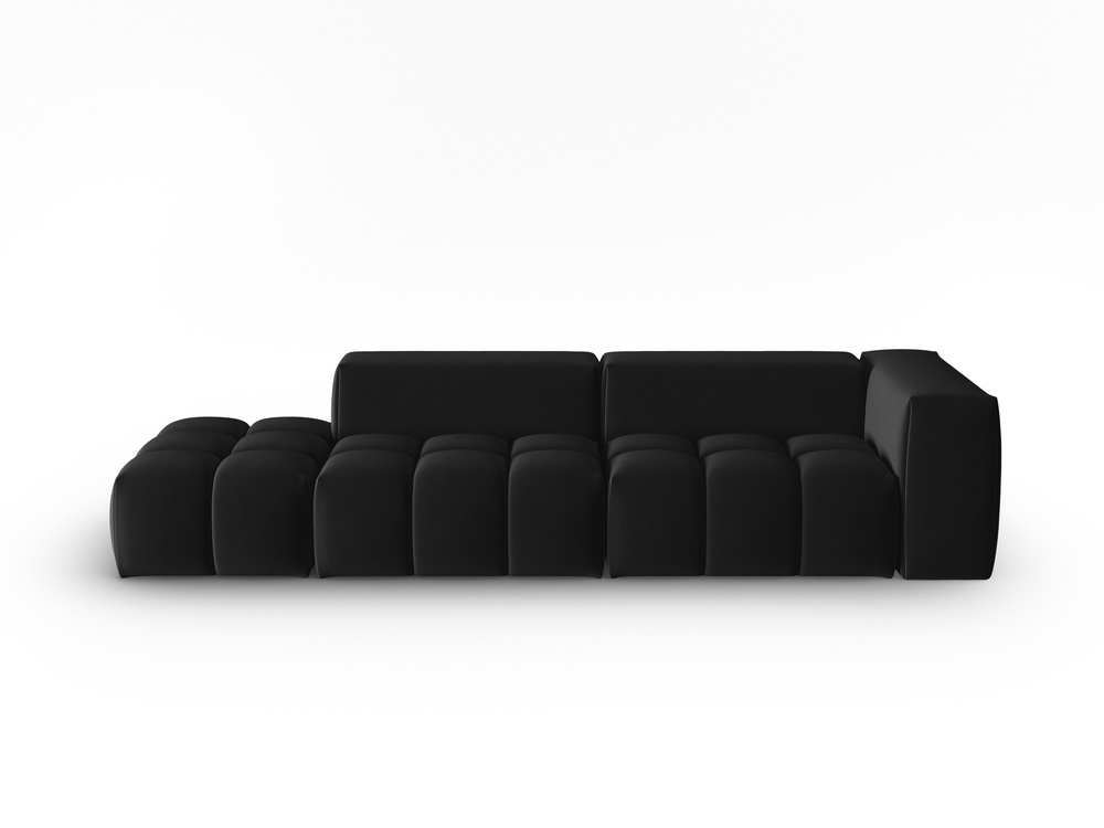 Cosmopolitan Design Sofa Verona 4-Sitzer offen Samt Casino Schwarz Links