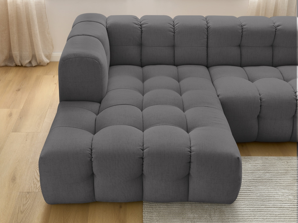 Bobochic Cloud Ecksofa 268 × 184 cm Stoff Dunkelgrau