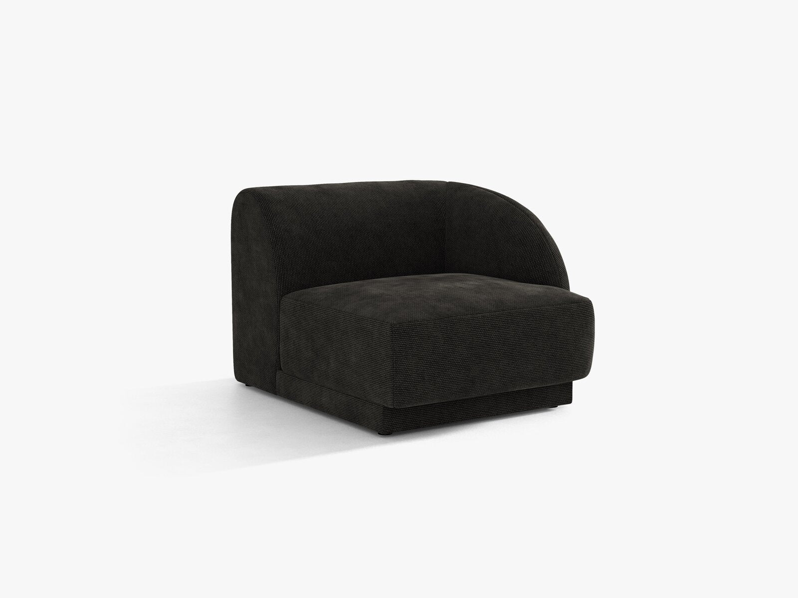 Micadoni Eckmodul Miley 1-Sitzer Rechts Chenille Eden Anthrazit