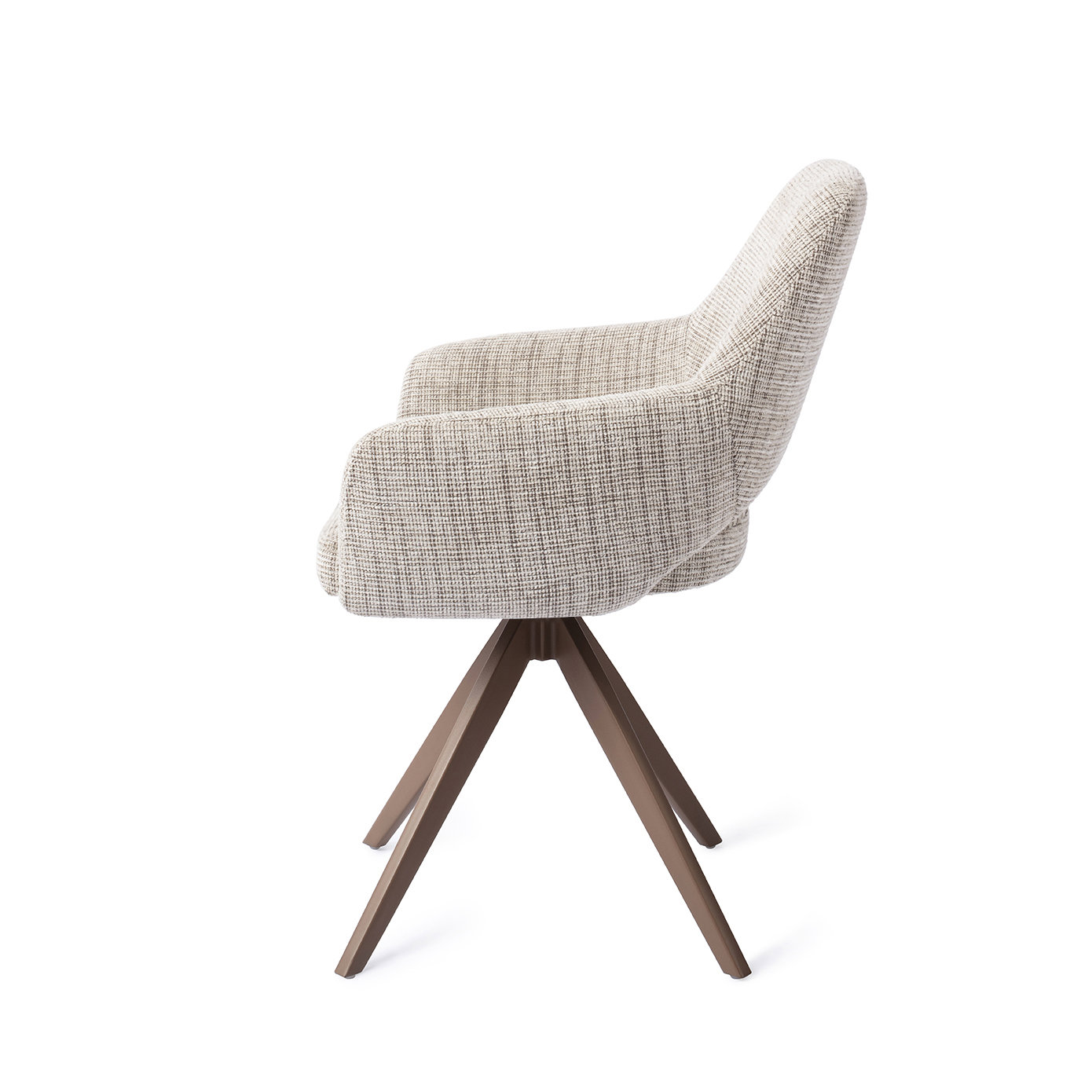 Jesper Home Esszimmerstuhl Yanai Caramel Grid Turn Braun