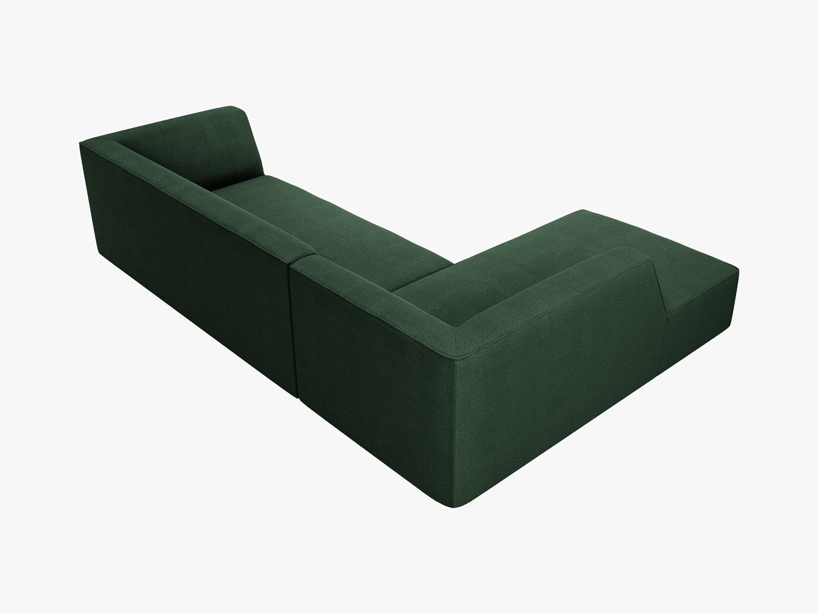 Micadoni 4-Sitzer Modular Sofa Ruby Links Strukturierter Stoff Ottawa Grün