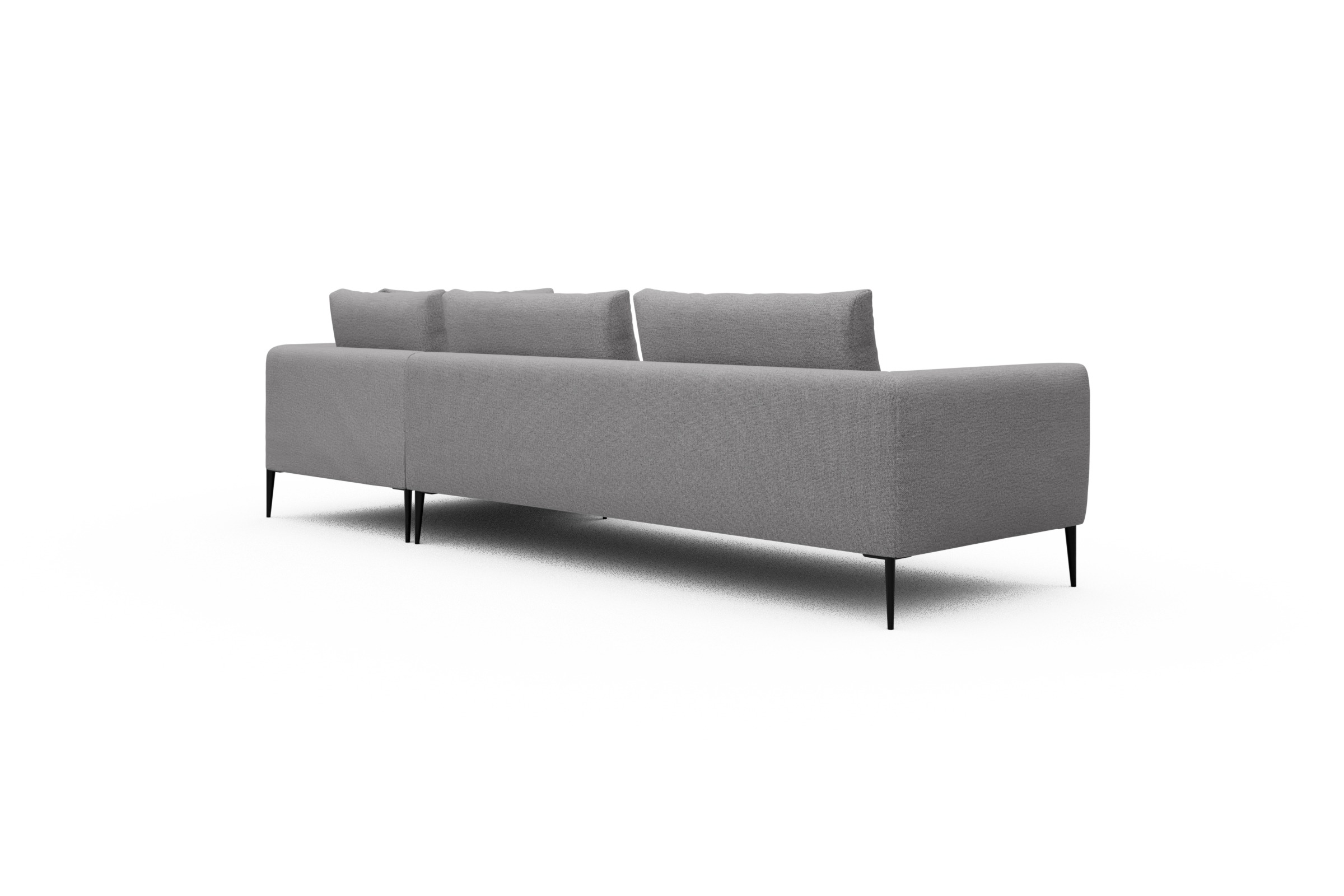 Ecksofa Paul Relax-Ecke links mit 3-Sitzer Sama-Grey