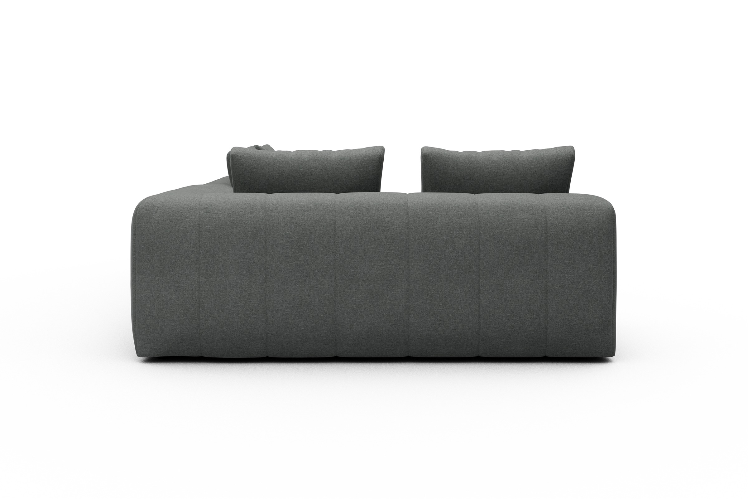 Ecksofa Hugo 2x 2,5-Sitzer Armlehne rechts Satya-Steel