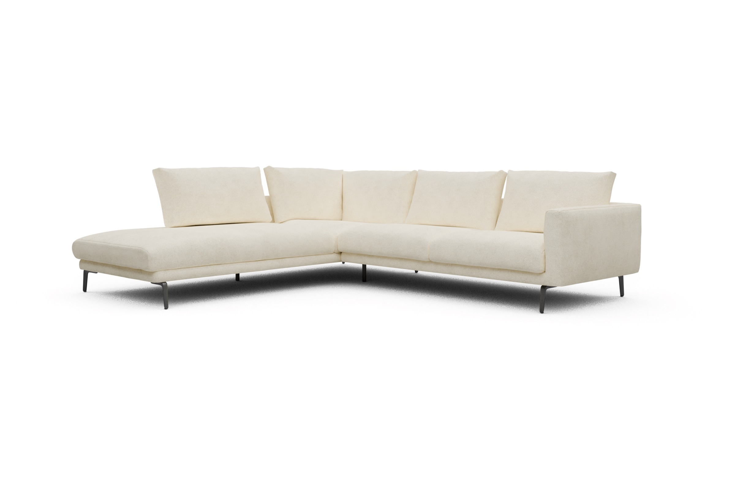 Ecksofa Karl Relax-Ecke links mit 2,5-Sitzer Boucle-Off-White