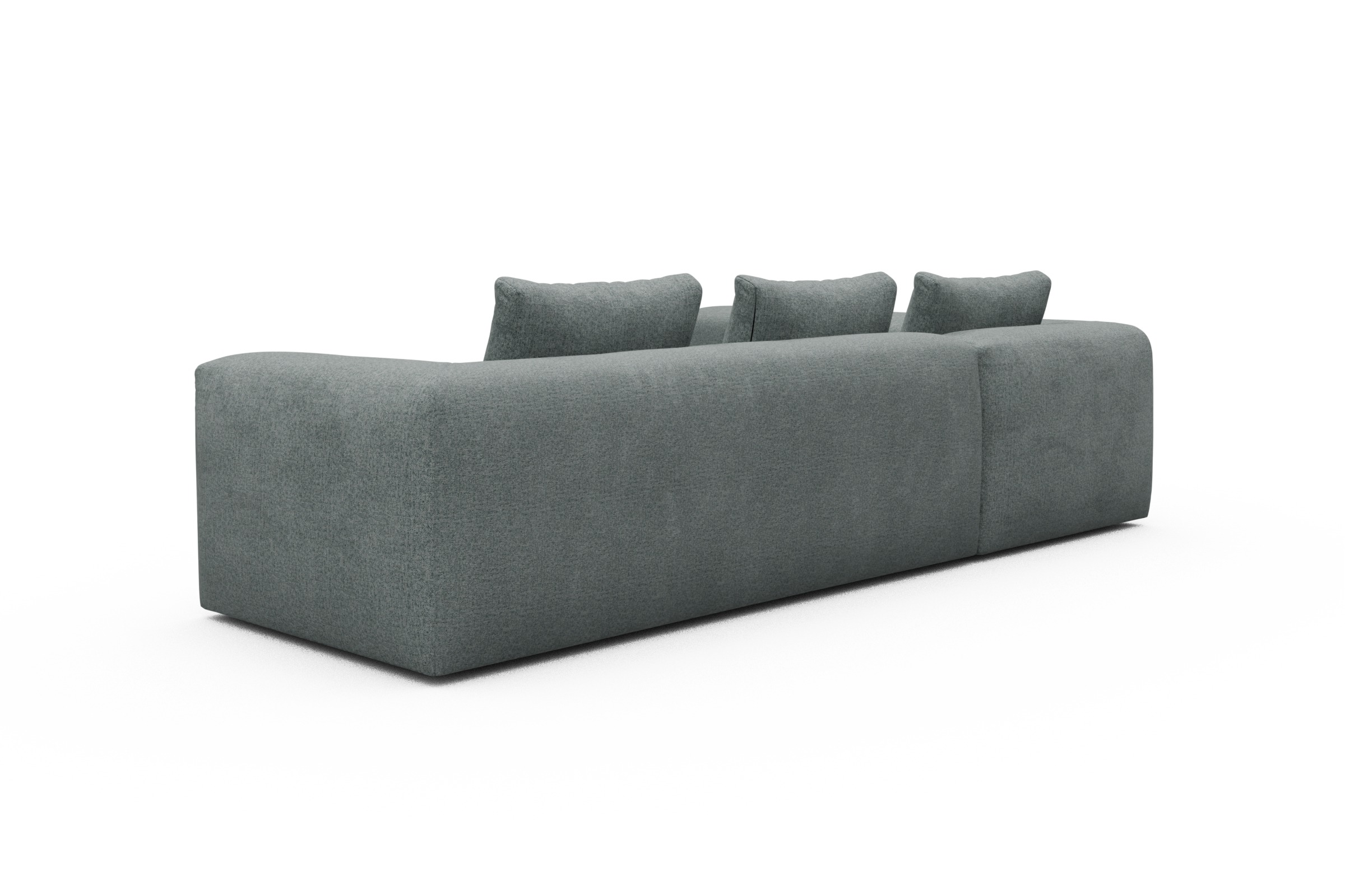 Ecksofa Fred 2x 2,5-Sitzer links offen Casone-Light-Mixed-Green