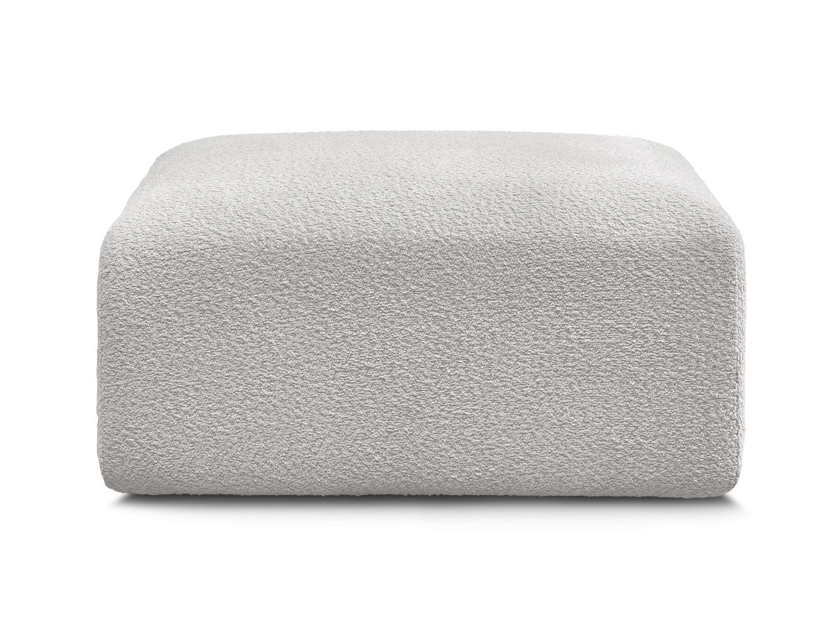 Bobochic Tina Pouf Bouclé-Stoff Hellgrau