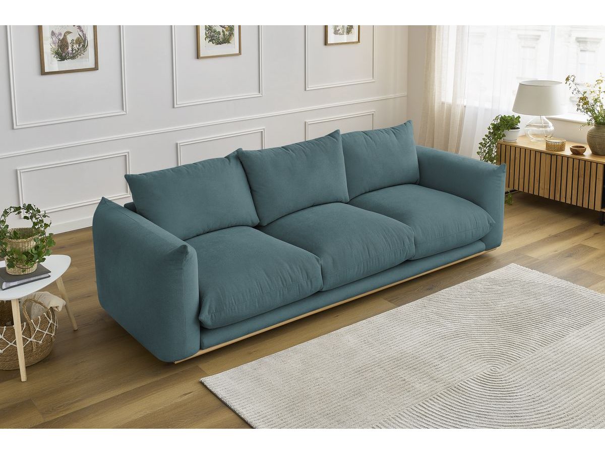 Bobochic Ernest Sofa 3-Sitzer 265 × 106 cm Stoff Dunkelblau