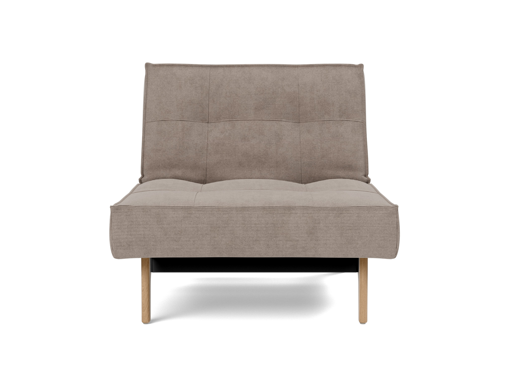 Sessel Splitback Kord Cordufine 318-Beige Beine Eiche