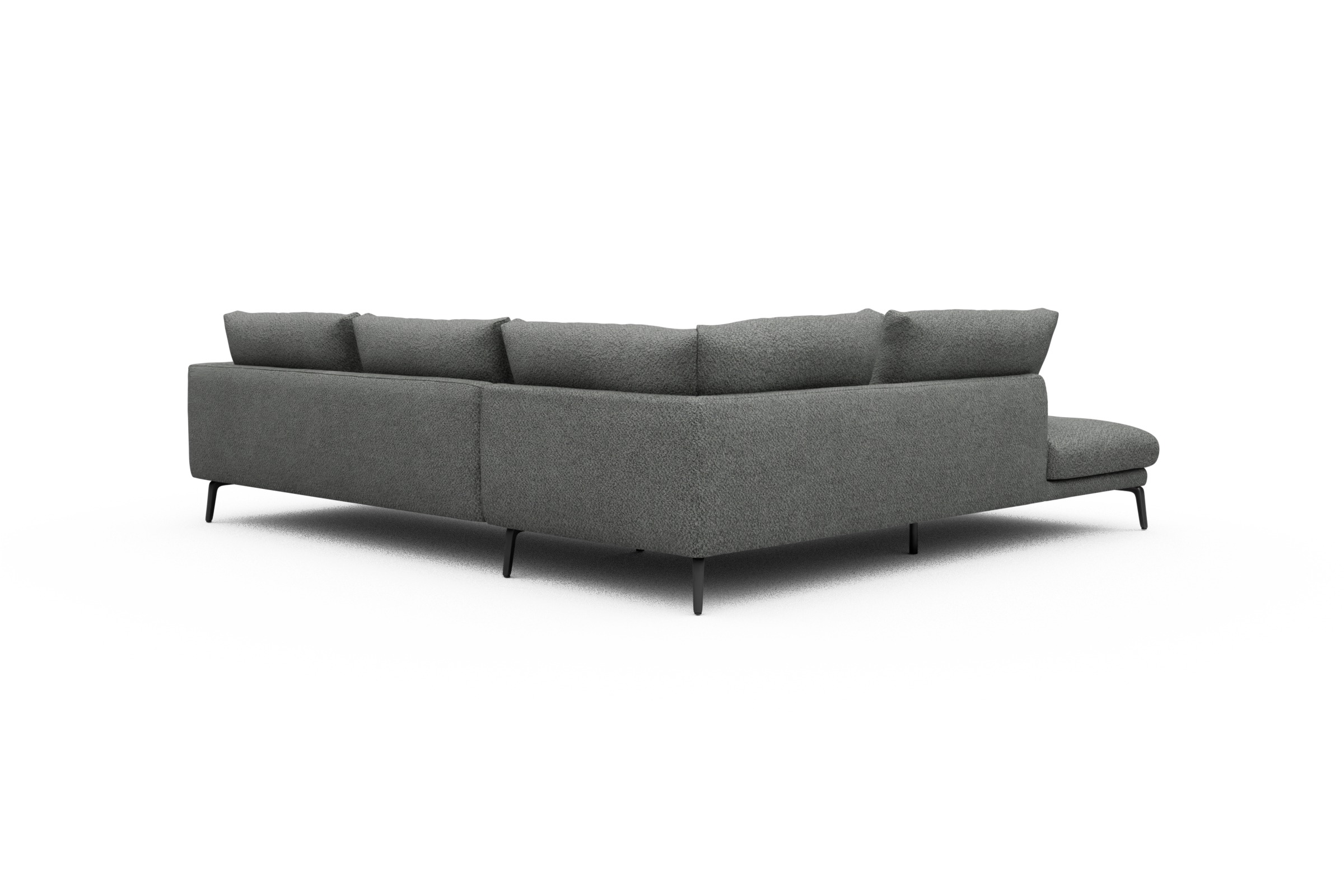 Ecksofa Karl Relax-Ecke links mit 2,5-Sitzer Vanora-Warm-Grey