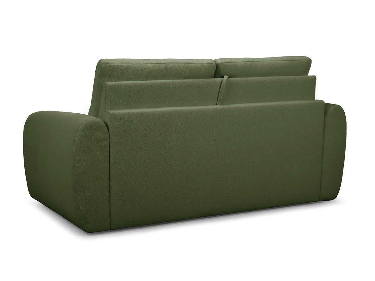 Bobochic Minorque Schlafsofa 2,5-Sitzer Chenille Grün, Liegefläche 140 × 200 cm
