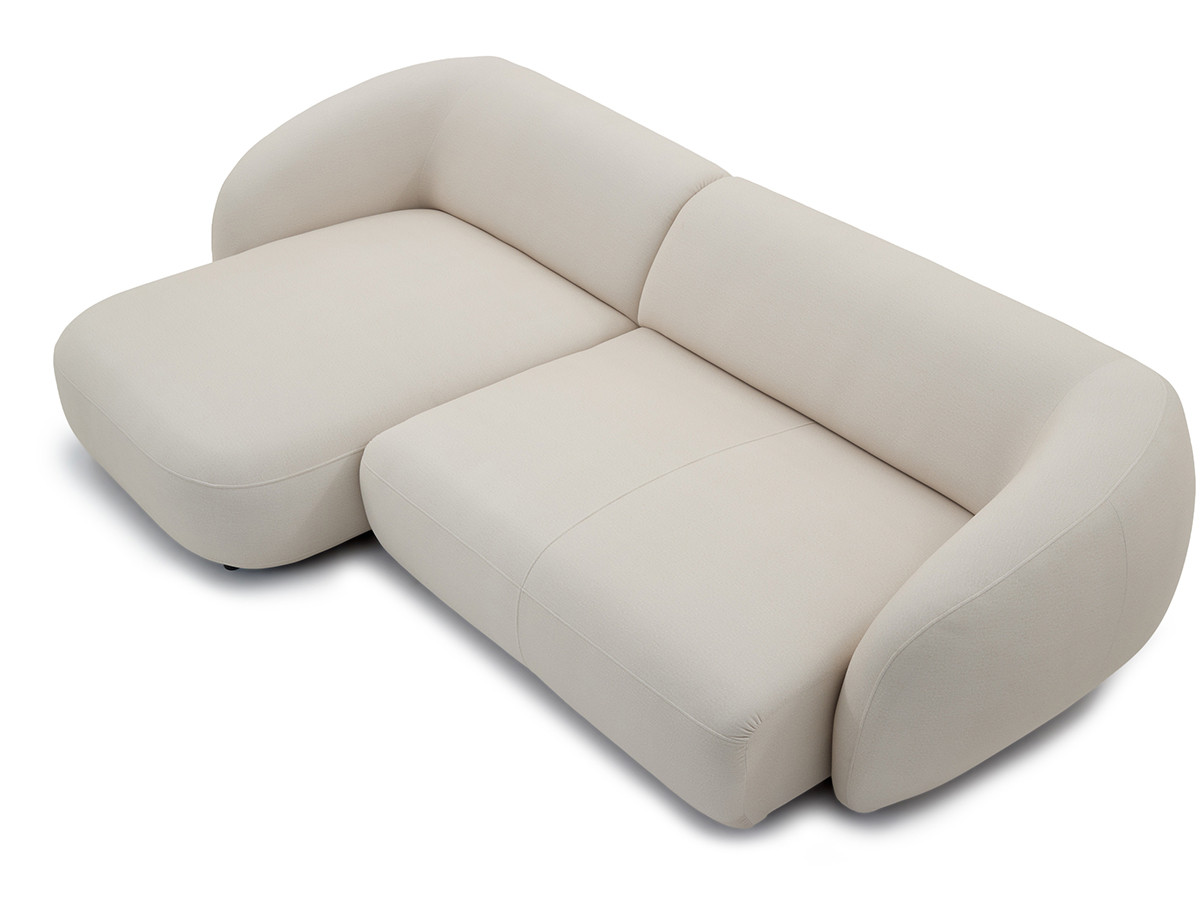 Bobochic Halo Ecksofa mit Schlaffunktion Stoff Beige Ecke links