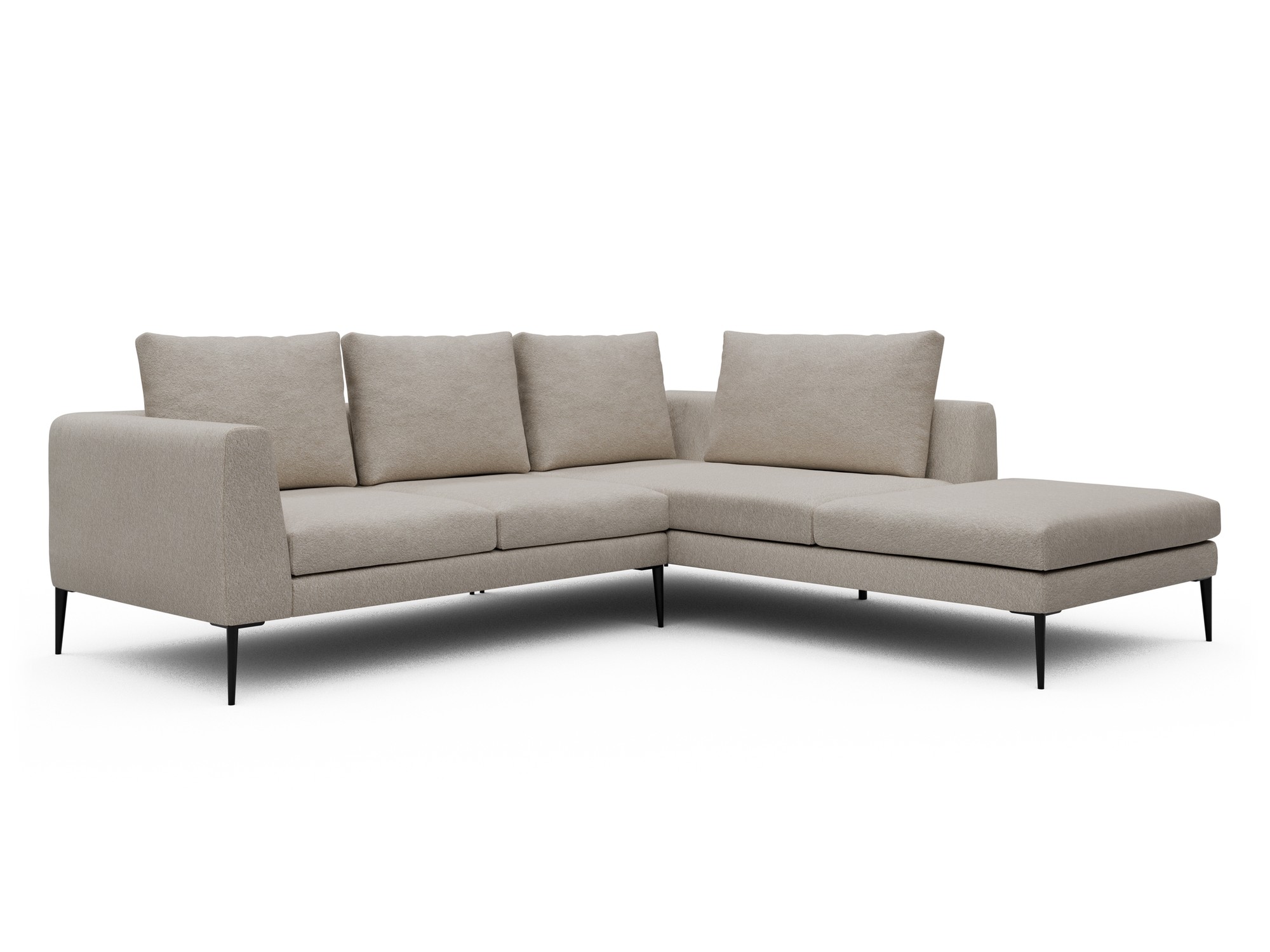 Skandi Home Ecksofa Paul Relax-Ecke rechts mit 2-Sitzer Aivi-Lace-Beige moebelfaktor