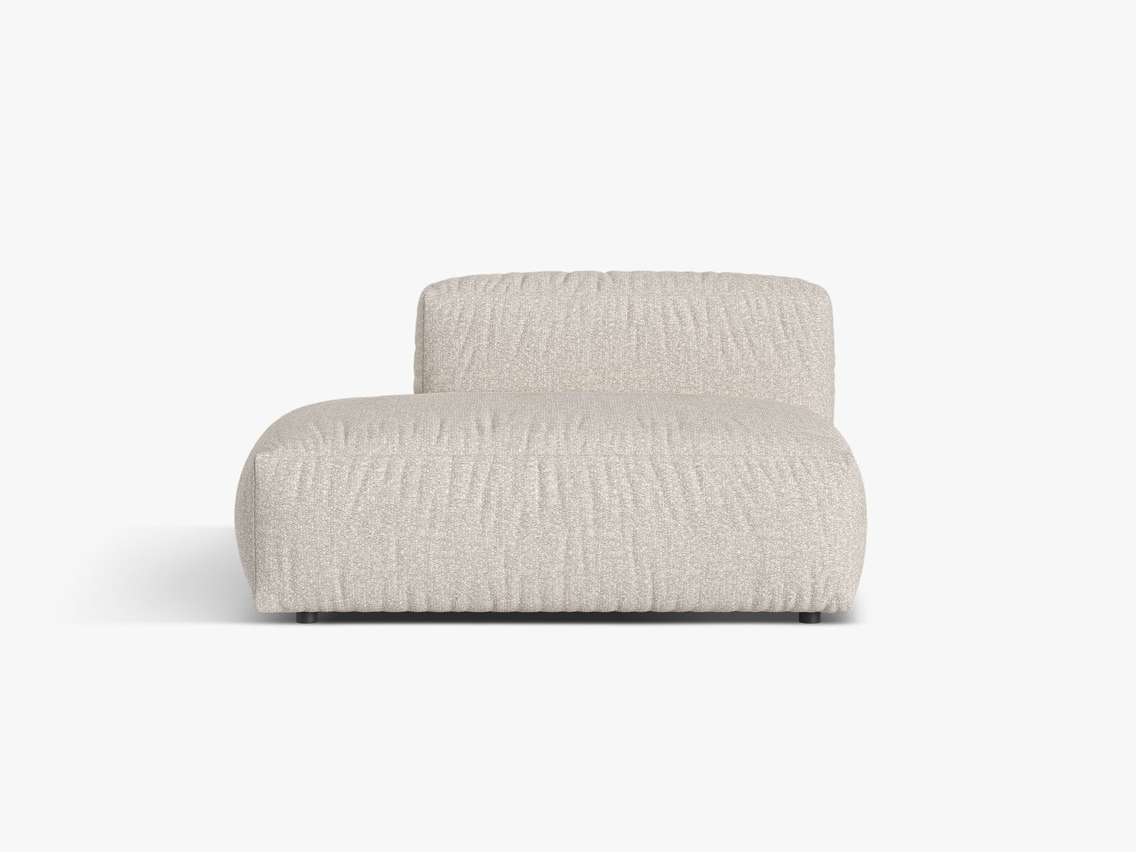Micadoni Ecksofa-Modul Martina 1-Sitzer Links Boucle Monet Beige