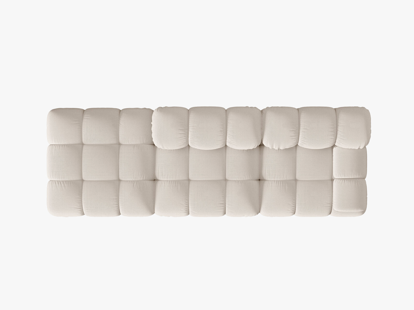 Micadoni Modulares Sofa Bellis 4-Sitzer Links 3D-Stoff Sonic Helles Beige