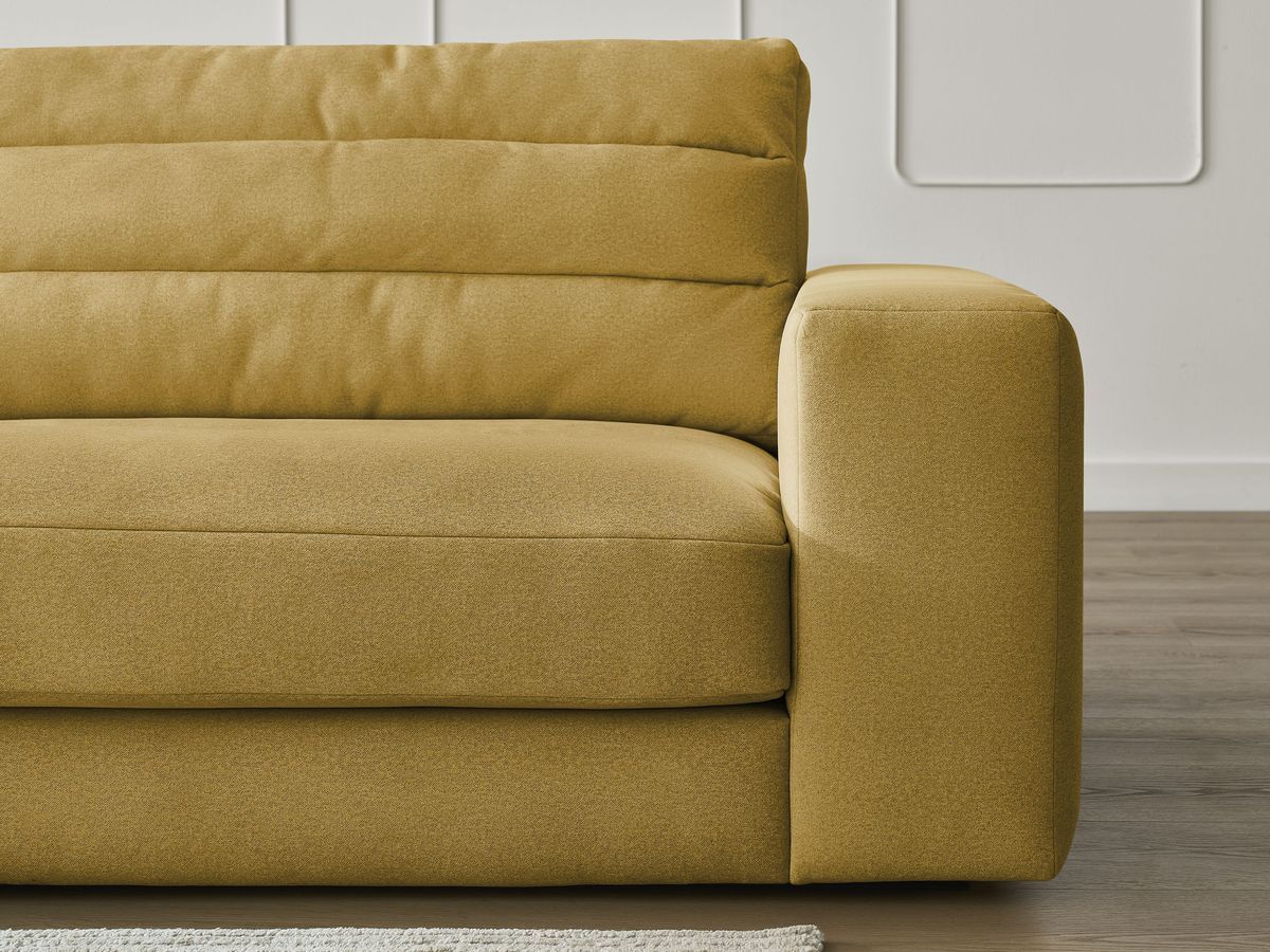 Bobochic Sierra Ecksofa Samt Gelb Ecke links