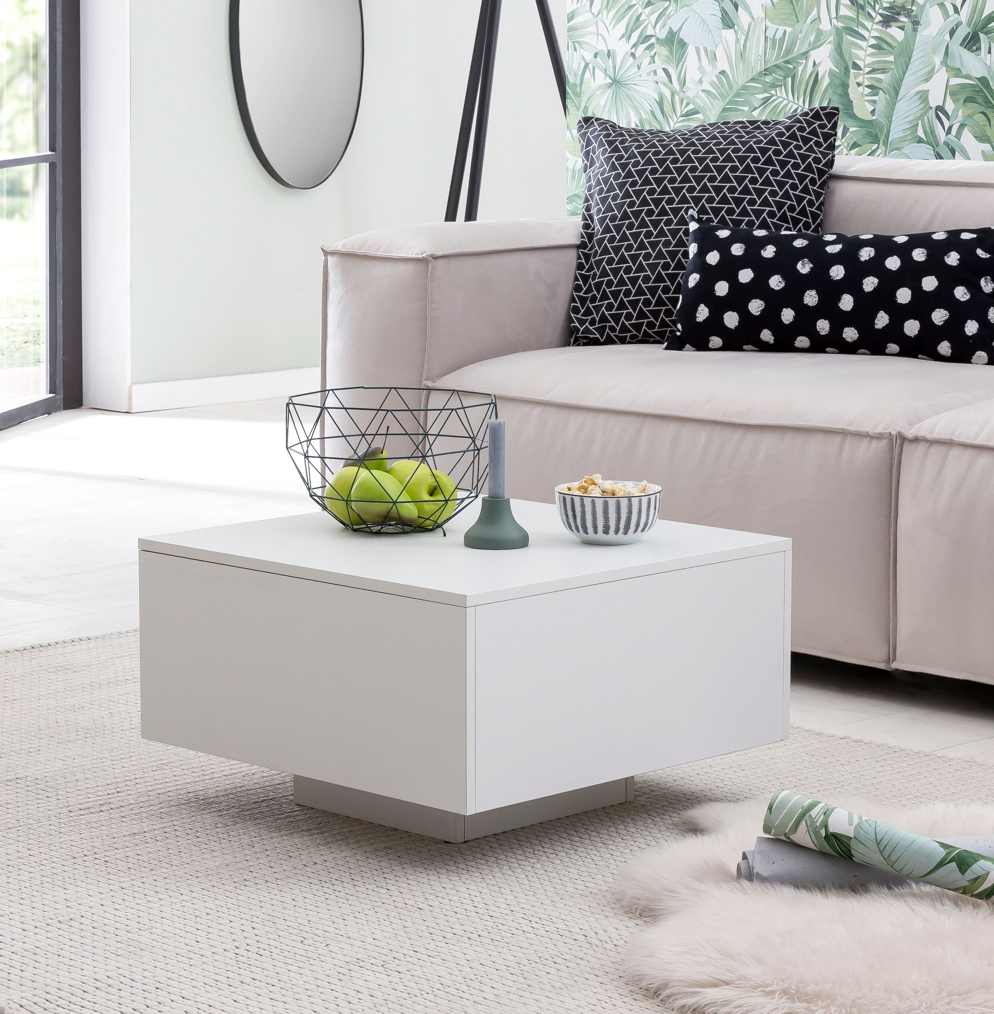 Couchtisch Kjellerup Weiß 60 × 60 × 35,5 cm