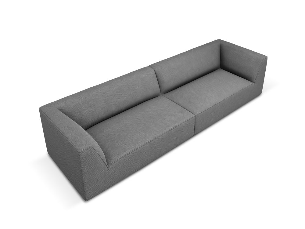 Cosmopolitan Design Sofa Siena 4-Sitzer Strukturierter Stoff Ottawa Grau