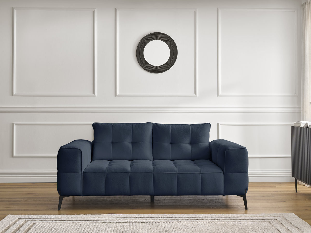 Bobochic Anis Sofa 2-Sitzer Strukturstoff Blau
