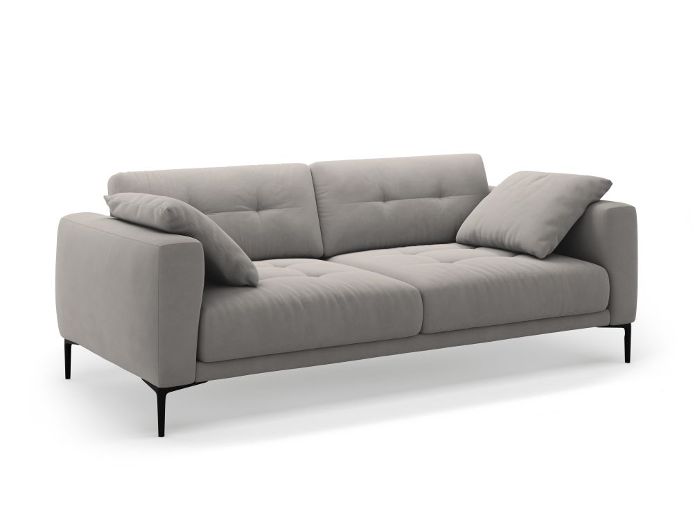 Cosmopolitan Design Sofa Lazio 4-Sitzer Samt Salvador Grau