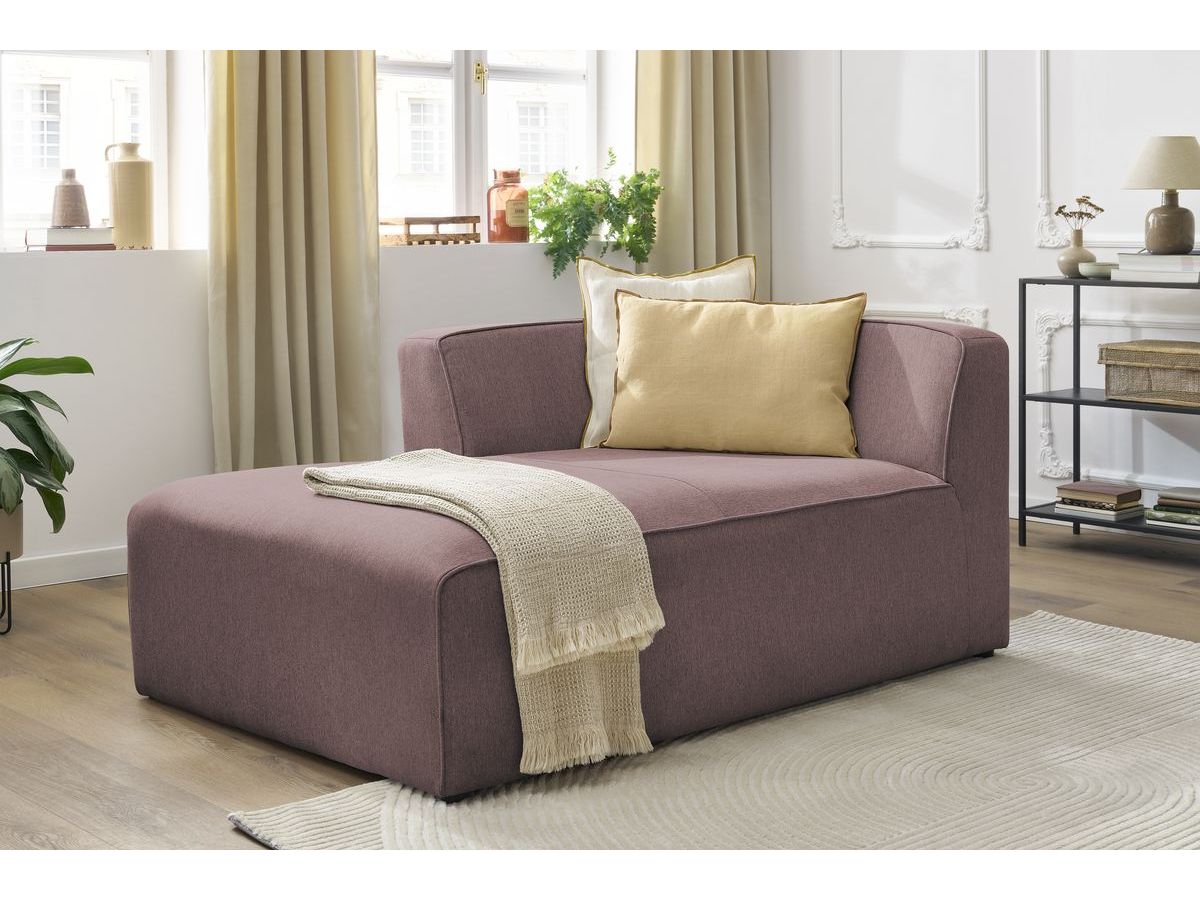 Bobochic Megeve Méridienne-Modul Melange-Stoff Rosa Ecke links