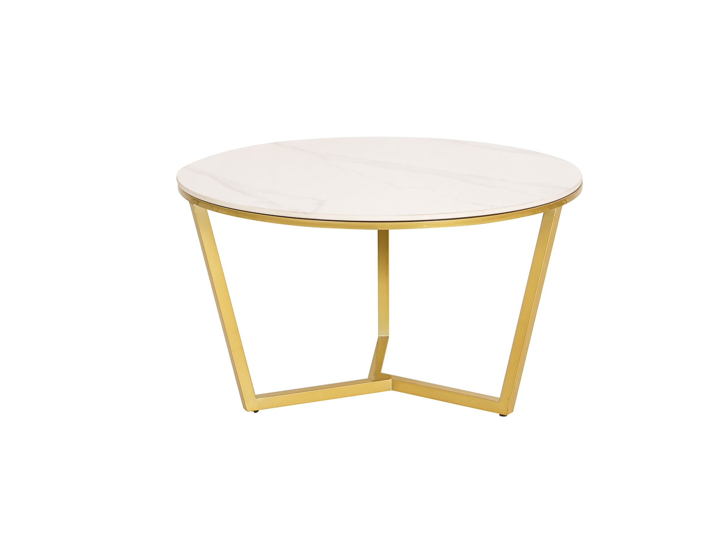 Livin Hill Couchtisch Set Modig Goldene Beine, weiße Tischplatte M67