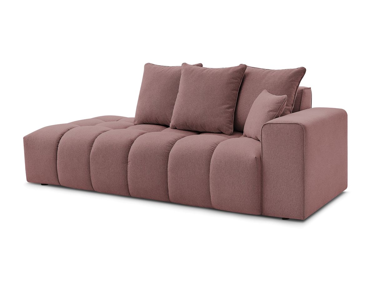 Bobochic Mont-blanc Sofa 4-Sitzer Melange-Stoff Rosa Armlehne rechts
