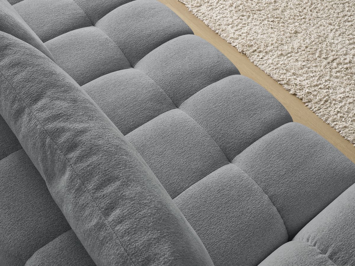 Bobochic Everest Sofa 3-Sitzer, 2 Kissen Melange-Stoff Dunkelgrau