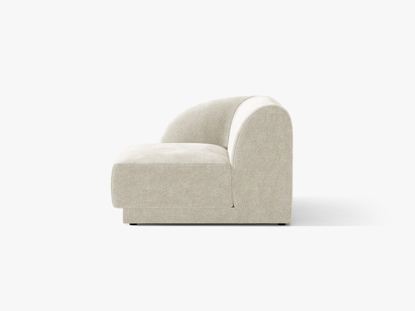Micadoni Eckmodul Miley 1-Sitzer Chenille Eden Helles Beige Links