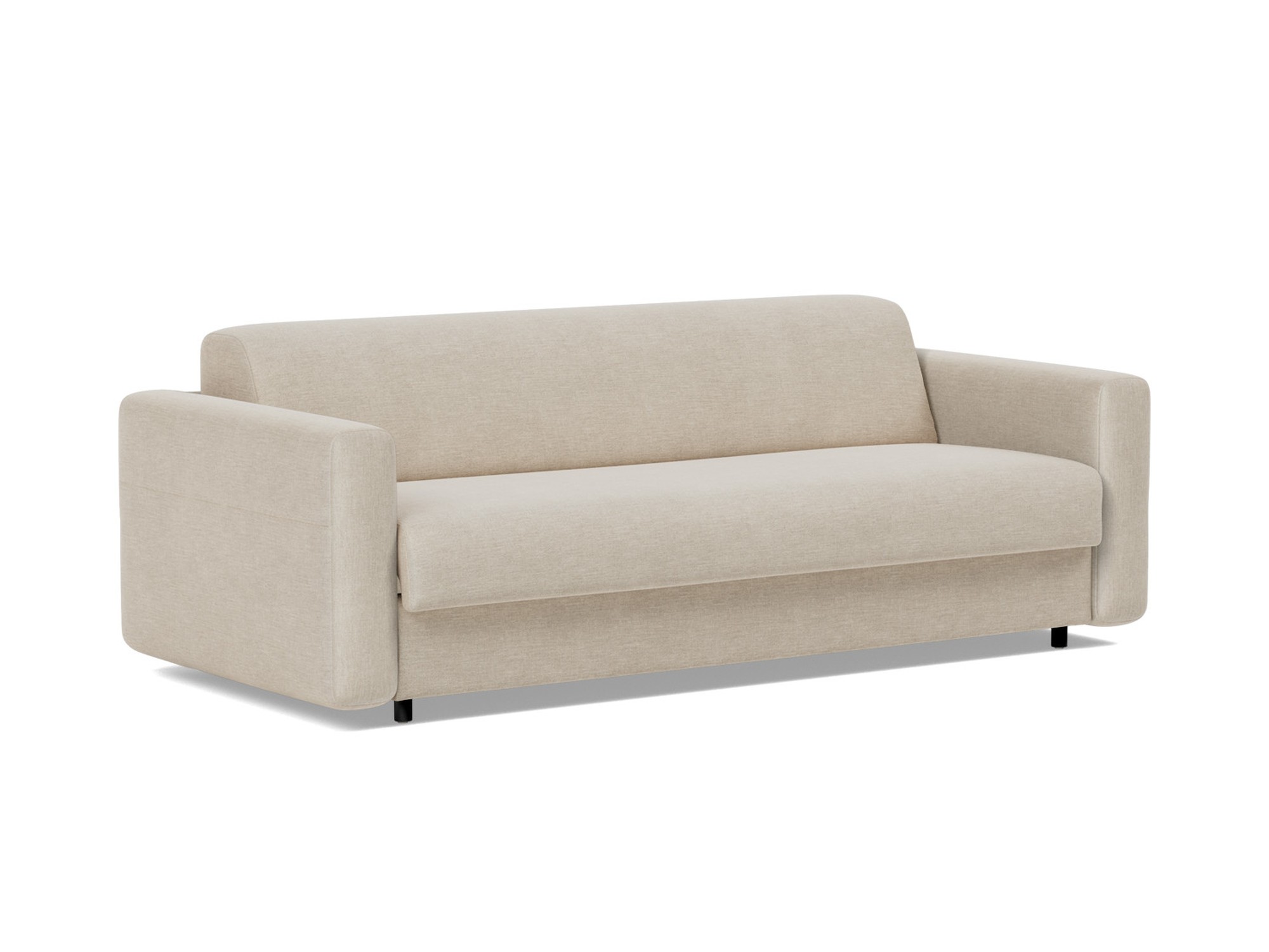 Schlafsofa Killian mit Memory-Matratze 160 Flachgewebe Phobos 586-Latte