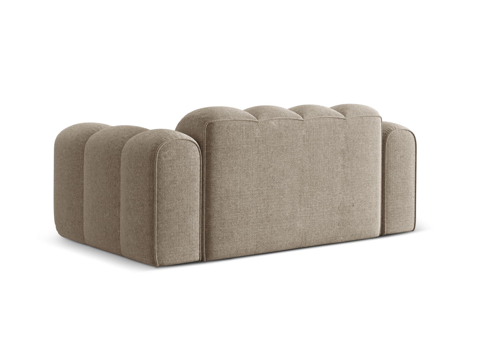 Cosmopolitan Design Sofa Treno 2-Sitzer Chenille Eden Dunkelbeige