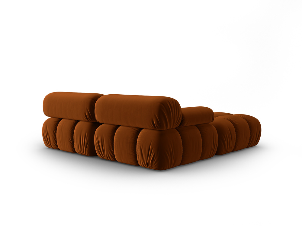 Cosmopolitan Design Modulares Ecksofa Cortina 3-Sitzer Samt Bluvel Terrakotta