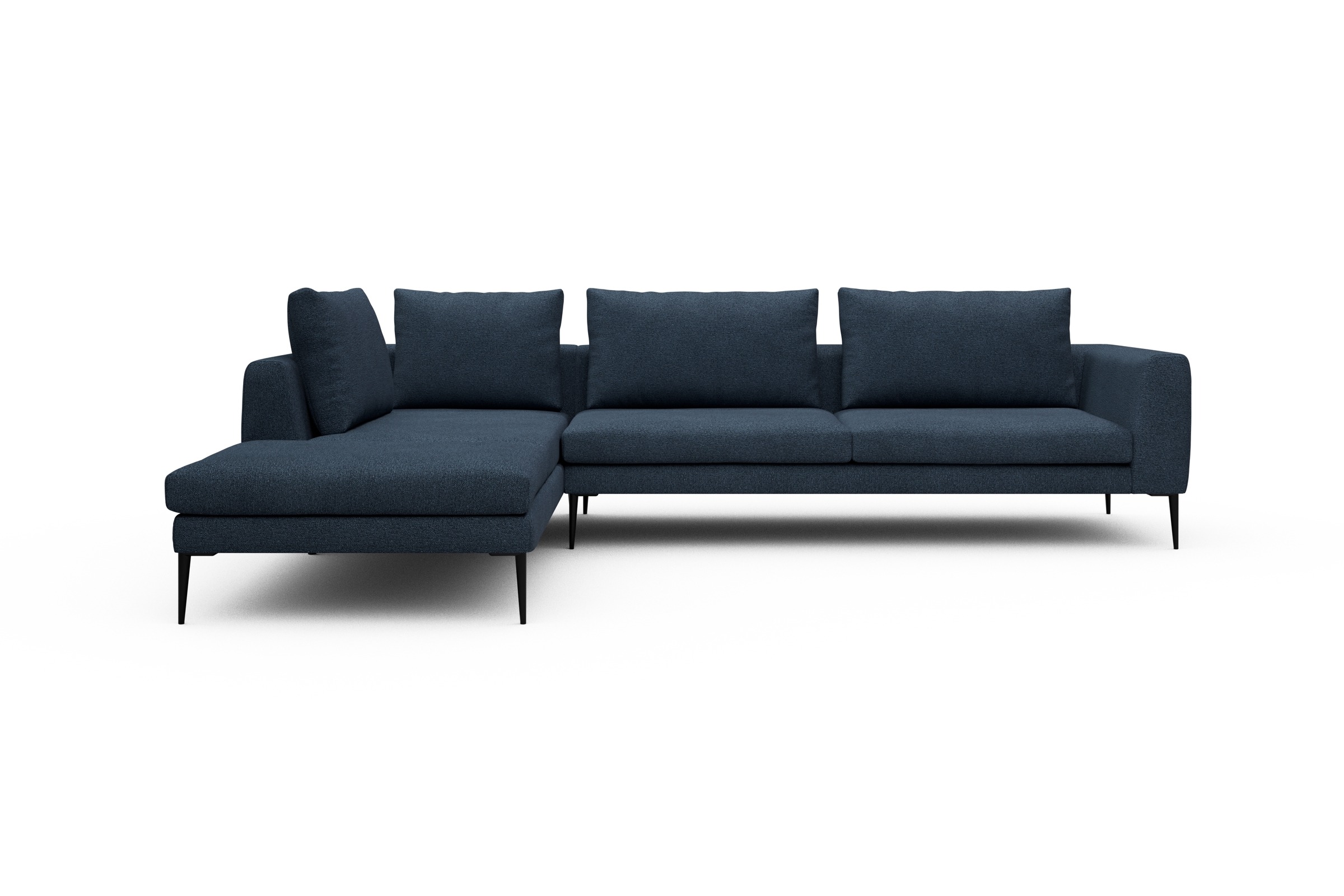 Skandi Home Ecksofa Paul Relax-Ecke rechts mit 3-Sitzer Boucle-Blue moebelfaktor