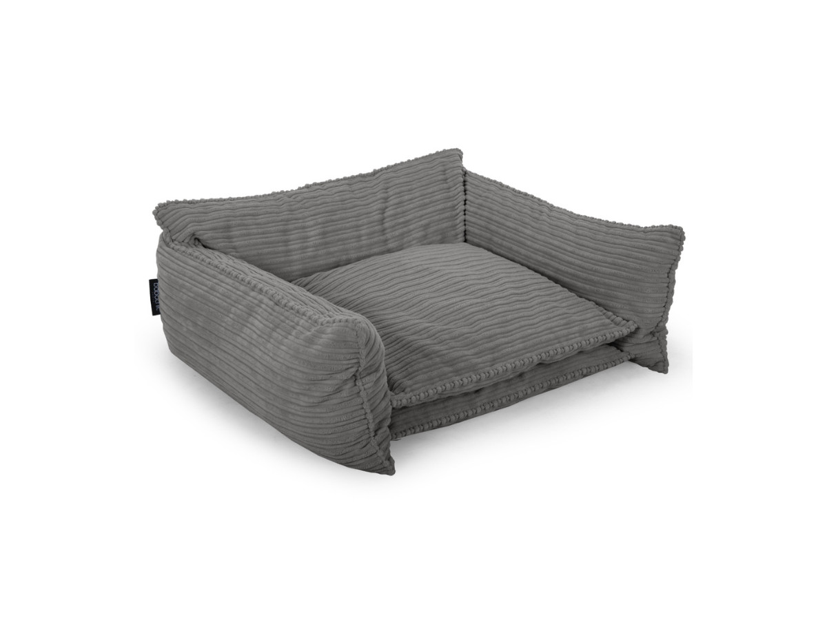 Bobochic Pluto Hundekorb Cordsamt Dunkelgrau, Größe L (84 cm)