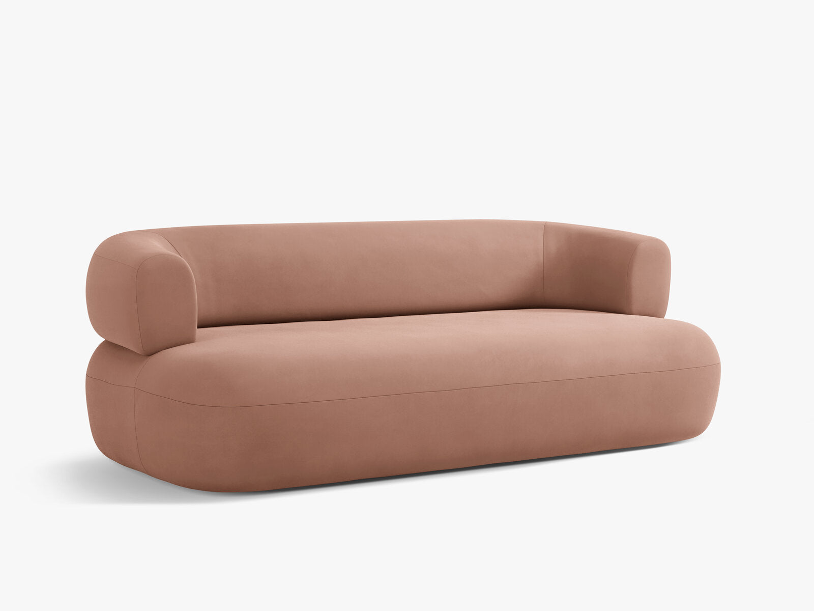 Micadoni Sofa Jenny 2-Sitzer Samt Salvador Rosa