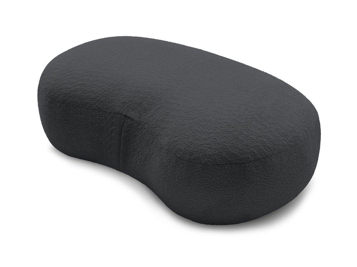 Bobochic Saint-germain Pouf Bouclé-Stoff Dunkelgrau