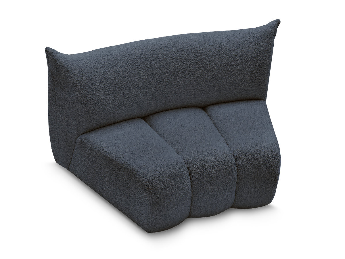 Bobochic Azra Sofamodul 1-Sitzer Bouclé-Stoff Dunkelblau