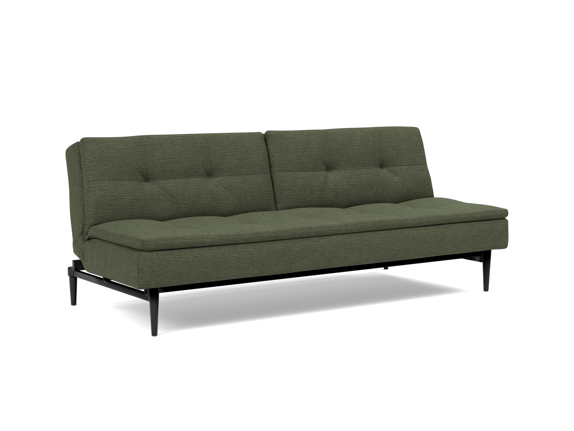 Schlafsofa Dublexo Strukturierter Stoff Taura 353-Forest Beine Styletto Eiche schwarz