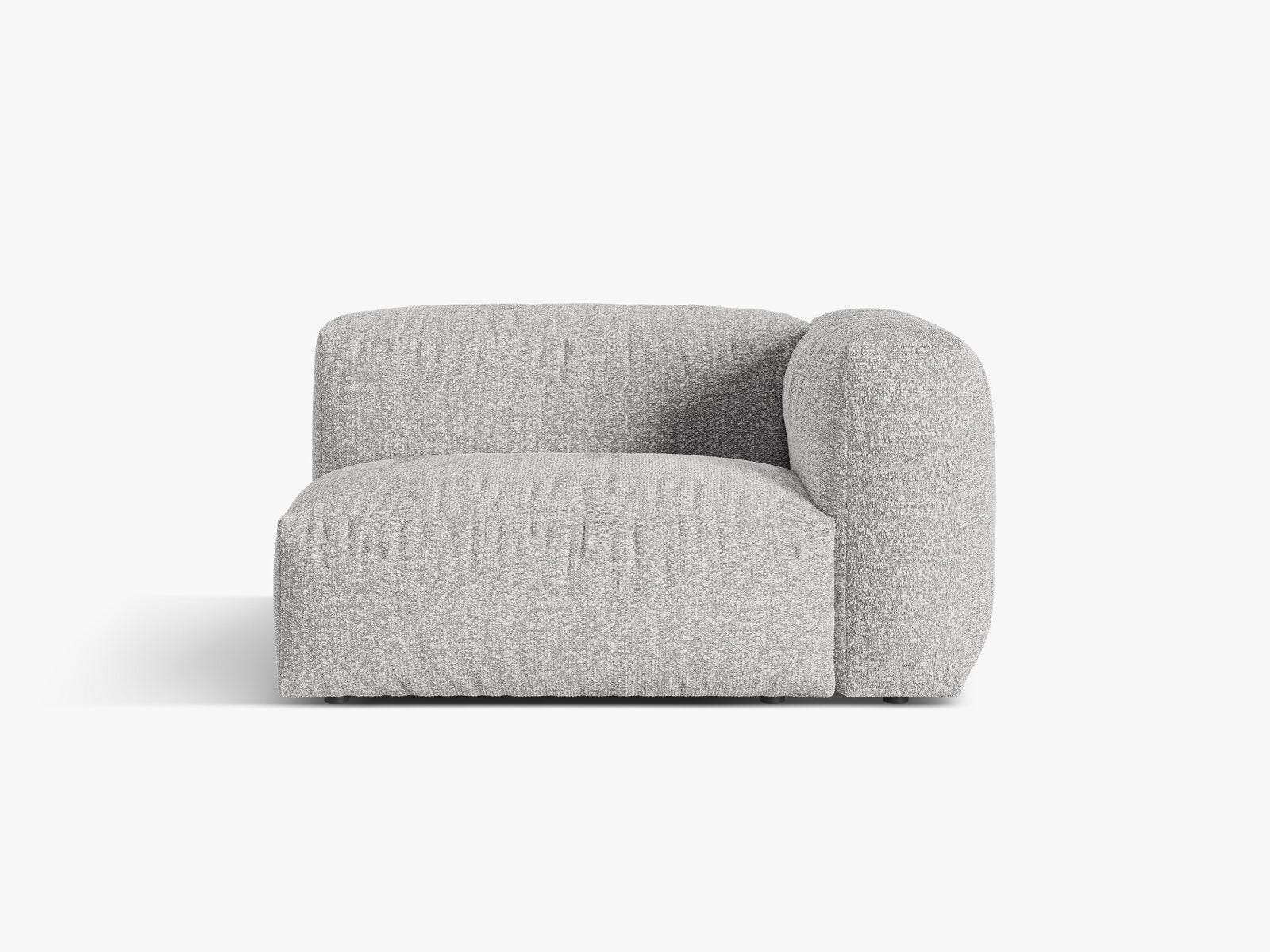 Micadoni Eckmodul Martina 1-Sitzer Rechts Boucle Monet Silber
