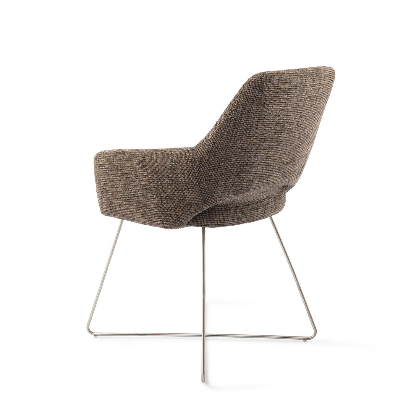 Jesper Home Esszimmerstuhl Yanai Checked Chestnut Cross Stahl