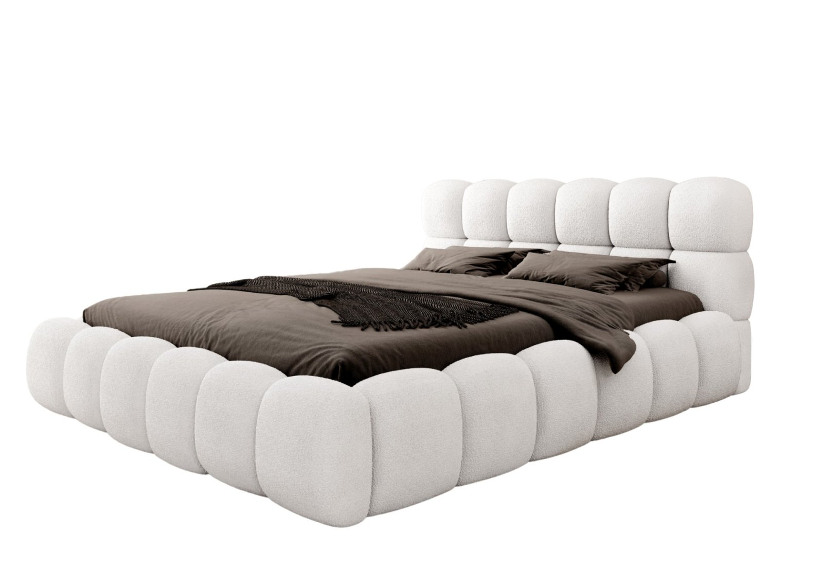 Polsterbett Vento Boucle 160x200 mit Metallrahmen Quelle 01